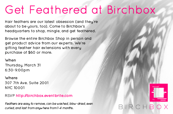 Feathers at Birchbox