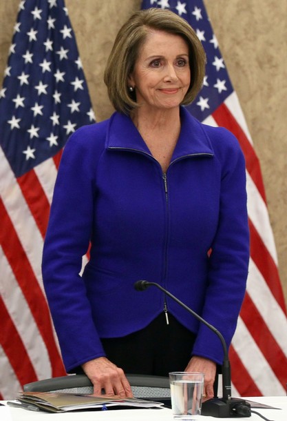 Nancy Pelosi in blue