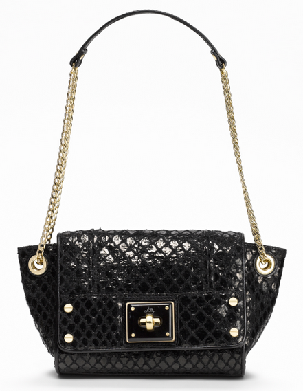 Milly Isabella Python Tweed Small Flap