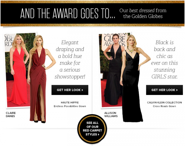 Rent the Runway Golden Globes Best Dressed