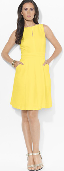 Ralph Lauren Sleeveless Full Skirt Dress - Lorina