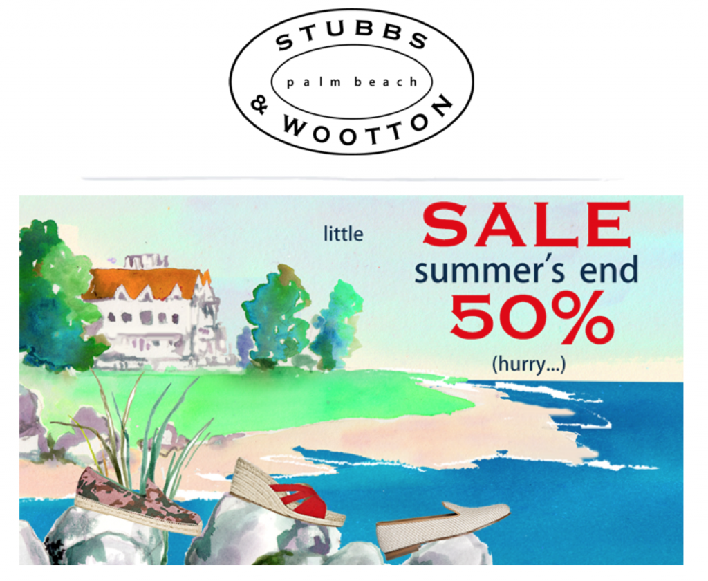stubbs and wooten sale 