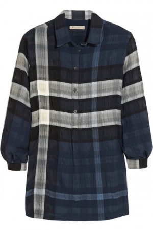 BURBERRY BRIT Checked cheesecloth shirt