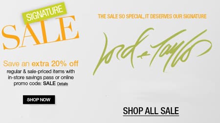 Lord & Taylor Signature Sale