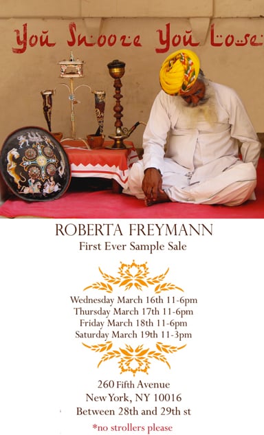 Roberta Freymann First Ever Sample Sale