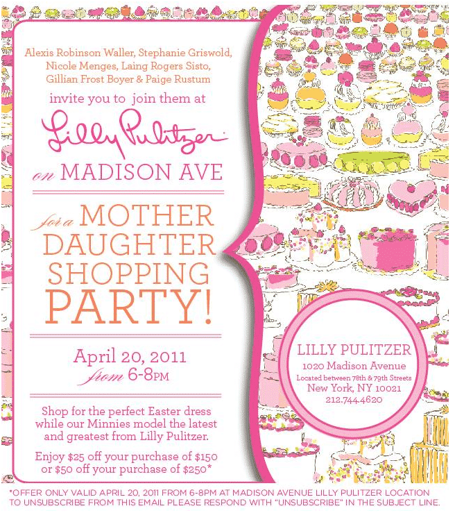 Lilly Pulitzer Mother Daughter Party
