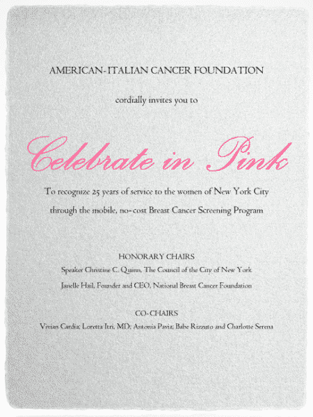 Celebrate in Pink with the American-Italian Cancer Foundation