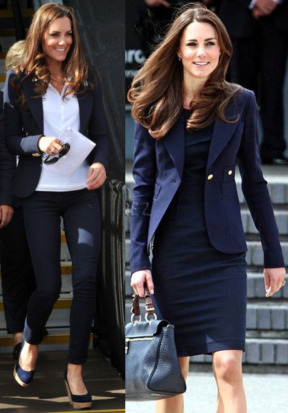 Kate Middleton in Smythe Navy Blazer
