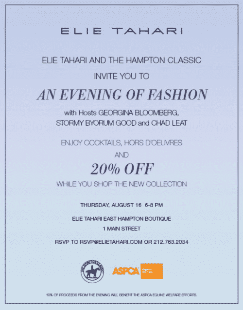 “An Evening of Fashion” Elie Tahari & The Hampton Classic