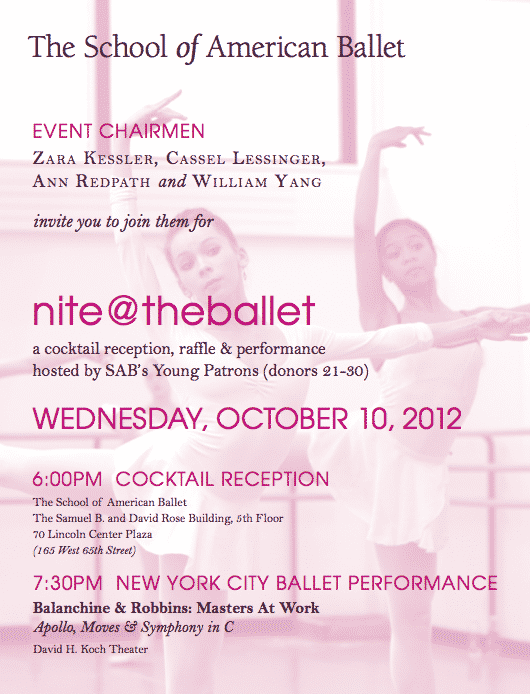 School of American Ballet’s nite@theballet