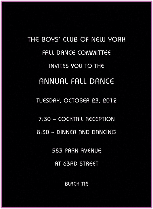 Boys’ Club of NY Annual Fall Dance