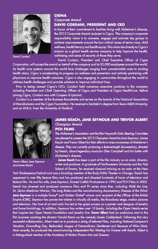 2012 Alzheimer's Association Rita Hayworth Gala