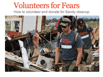 Helping Hurricane Sandy Victims