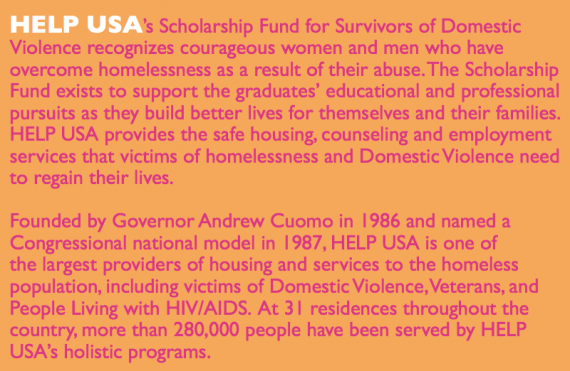 HELP USA Scholarship Awards Luncheon 2012 for Survivors of Domestic Violence