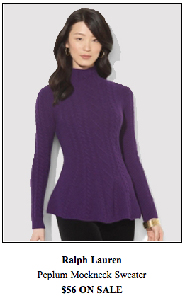 Ralph Lauren Peplum Sweater on sale