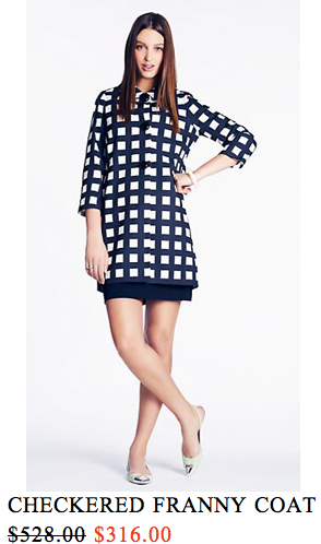 kate Spade Checkered Coat