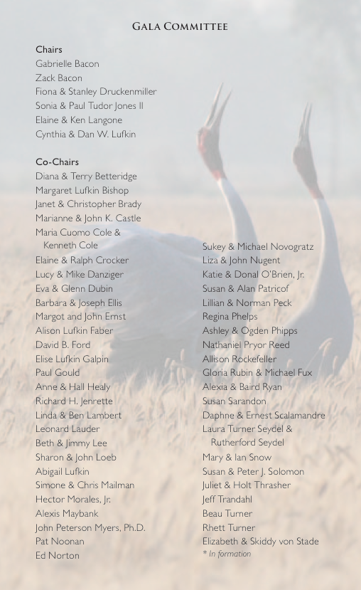 The National Audubon Society Gala Dinner