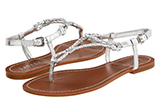 silver Flat Sandals