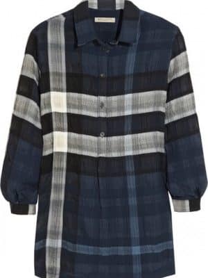 BURBERRY BRIT Checked cheesecloth shirt