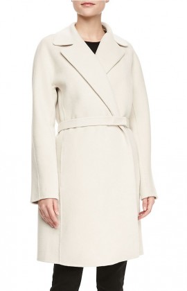 Lafayette 148 New York Wilma Textured Long-Sleeve Coat