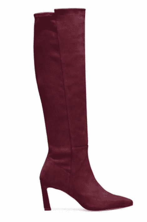 maroon knee high boots 