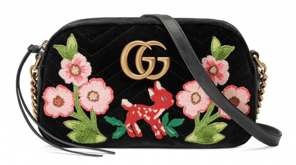 Gucci Small GG Marmont Velvet Shoulder