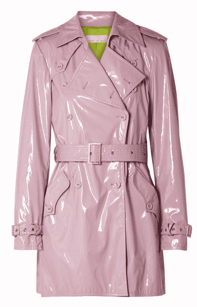Rains Fleur Du Mal Pvc Pink Trench Coat