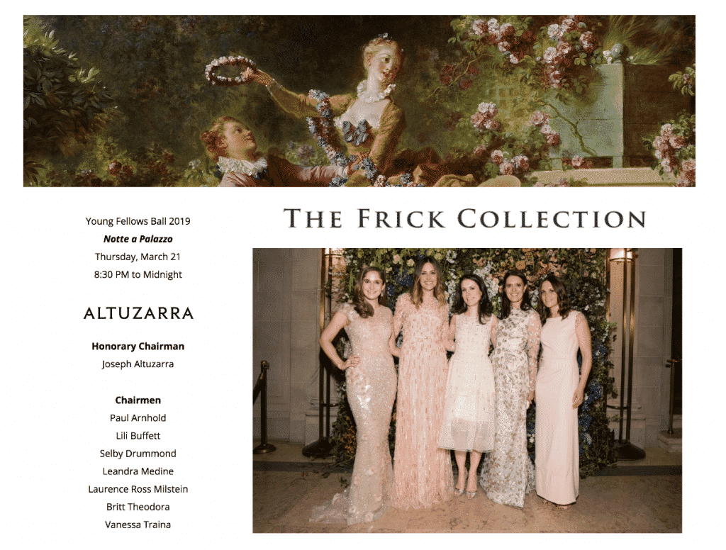 The Frick Collection Young Fellows Ball