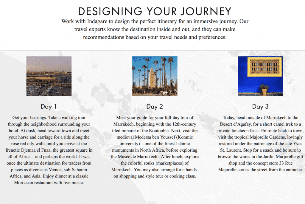 Indagare designs your journey to Morocco.