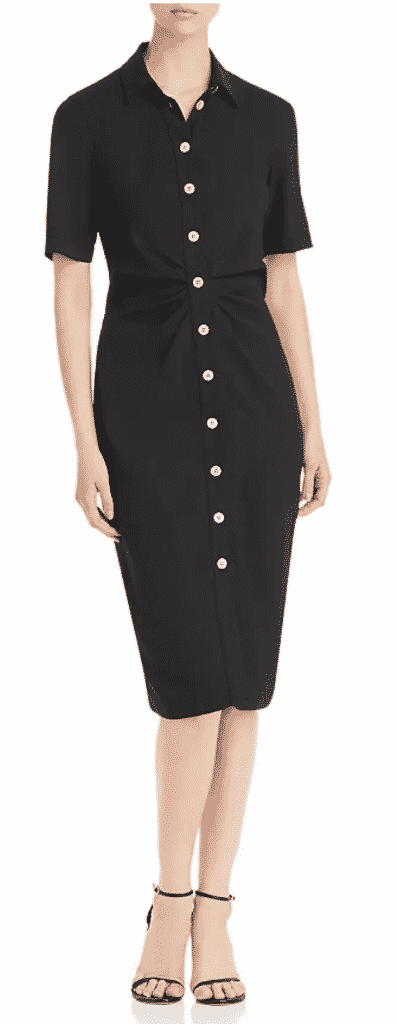 what to wear to new york city Restaurant week Kate Spade black shirtdress 