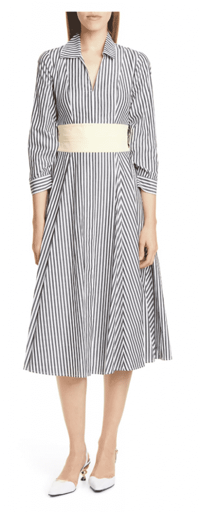 what to wear new york city restaurant week harper  striped shirtdress