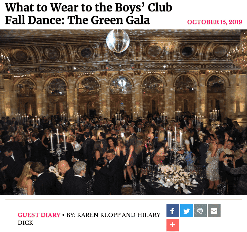 NYSD 
The brilliant Chairs of the Boys’ Club New York 71st Annual Fall Dance have created a decidedly different yet dedicated dress directive for this year’s anticipated celebration.
