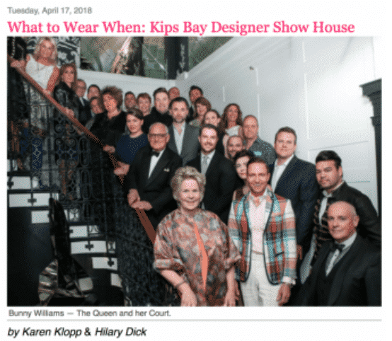 Karen Klopp and Hilary Dick article for New York Social Diary Kips Bay  Show House Design