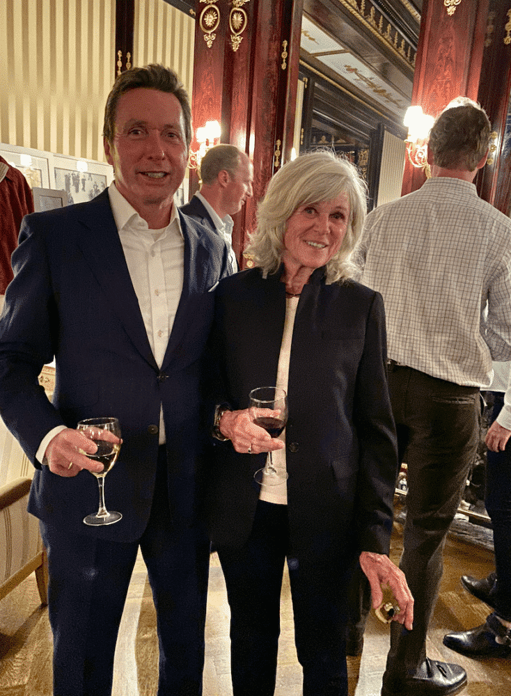 Michael Bassett and Mary Hillard at Troy London party with Rosie Van Cutsem 