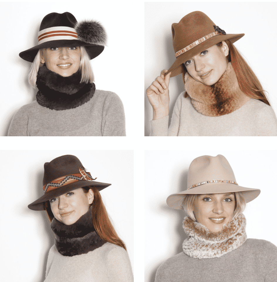 Glamourpussnyc has a great assortment of fall and winter wool felt hats trimmed with pom pom as other things. 