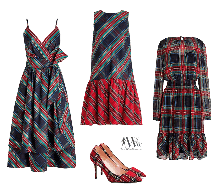 What to wear to a holiday party, 
j crew tartan plaid party dresses 