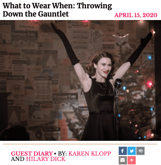  The History of Gloves, Karen Klopp and Hilary Dick article for New York Social Diary. 