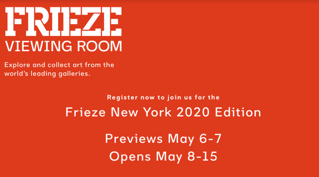 These are the articles that have caught our attention this week.   Frieze Viewing Room 