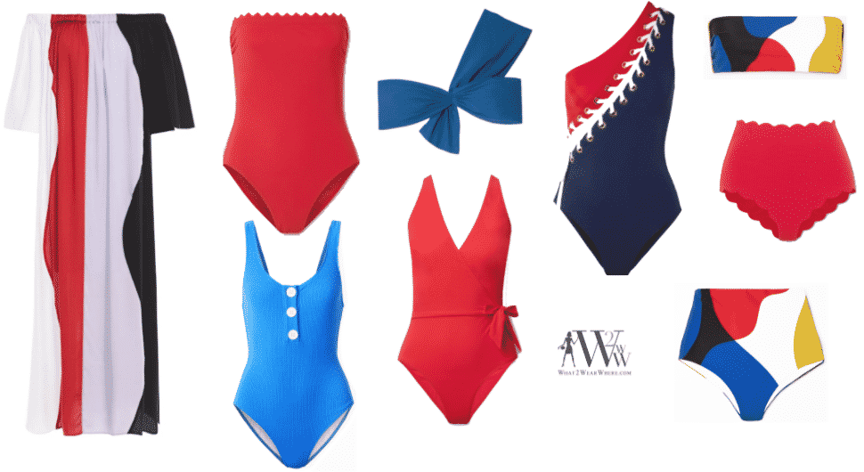 Karen Klopp fashion advice for the best swimwear for 2020, what to wear Memorial Day Weekend.