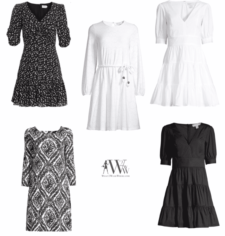 What to wear in summer.  Karen Klopp choose her favorites black and white dresses.  