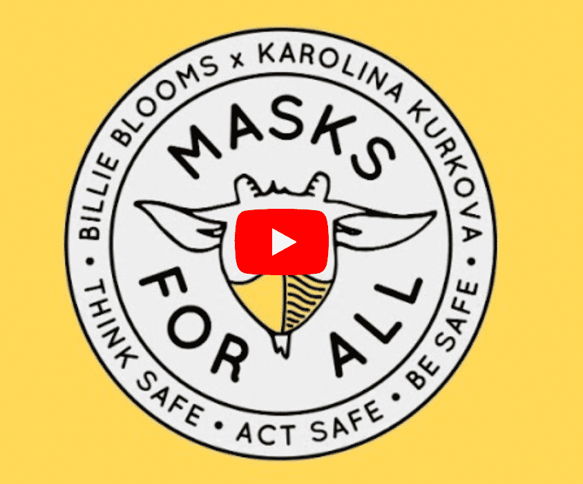 These are the articles that have caught our attention this week.  Karolina Kurkova & Billie Blooms Masks For all.