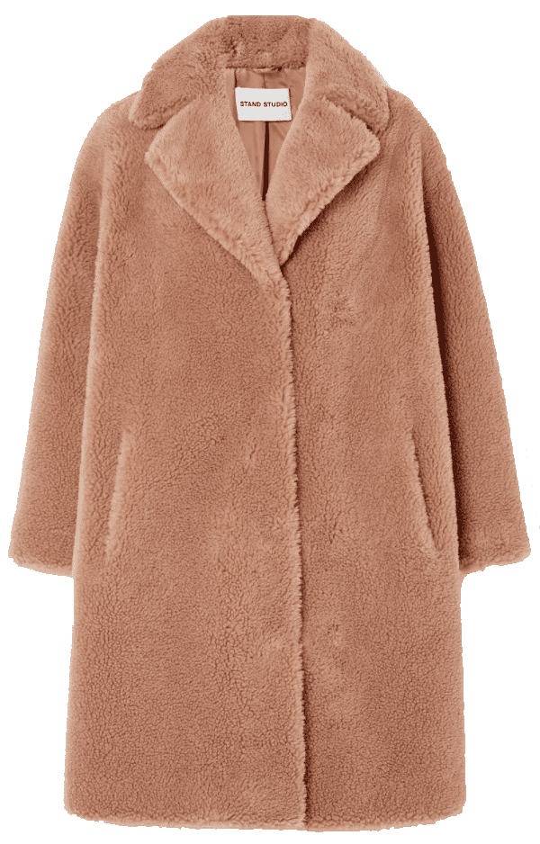 What to wear this winter.  Big fuzzy Coat.