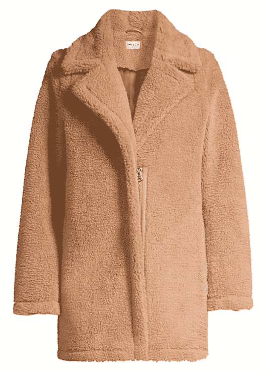 What to wear this winter.  Big fuzzy Coat.