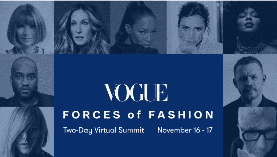 vogue magazine, forces of fashion summit. 