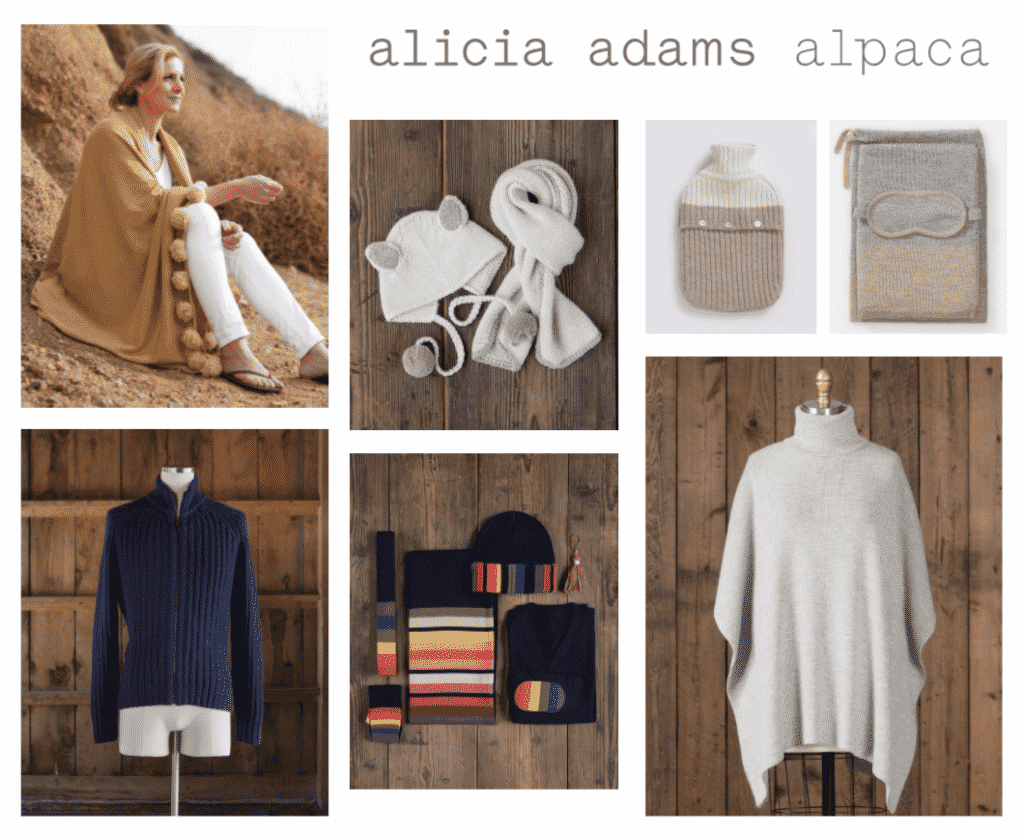 Karen Klopp shops her friends for Holiday Gifts Alicia Adams Alpaca.