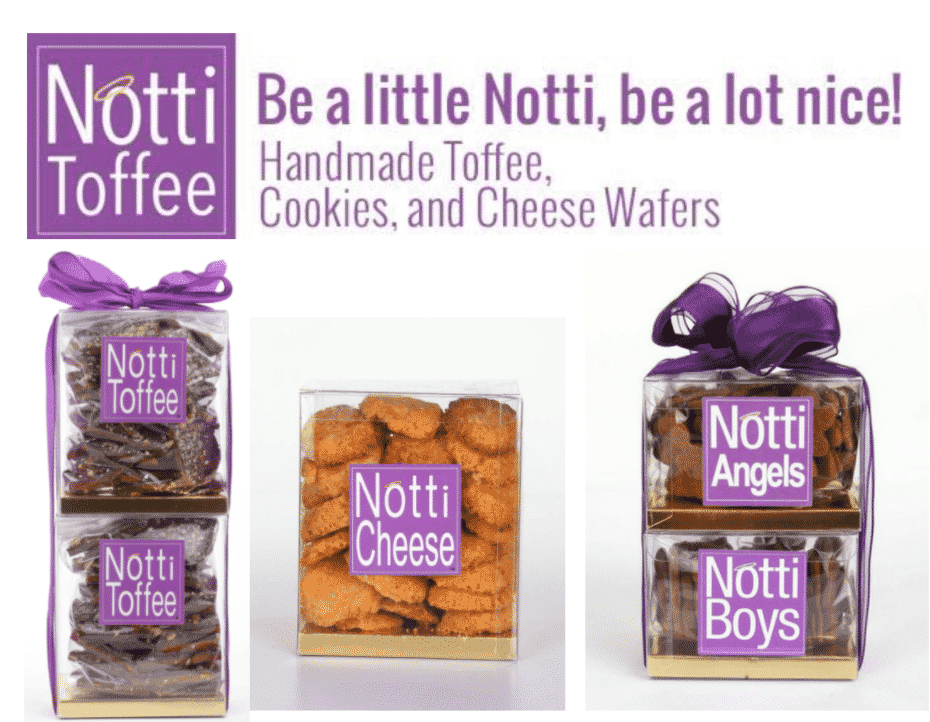 Karen Klopp shops her friends for Holiday Gifts Notti Toffee
