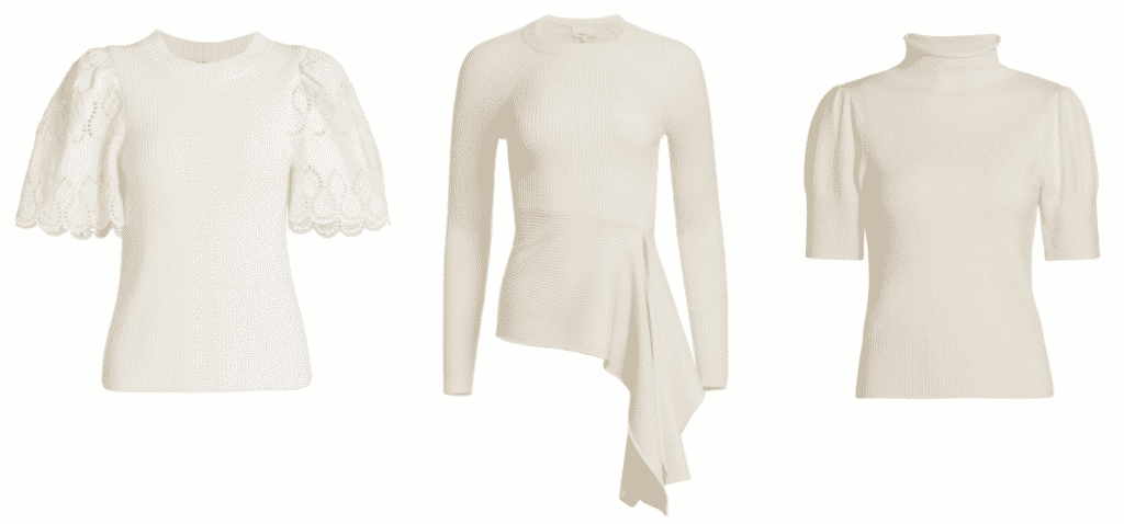 Karen Klopp pick the best winter white fashion for January 2021 at Saks.com. 