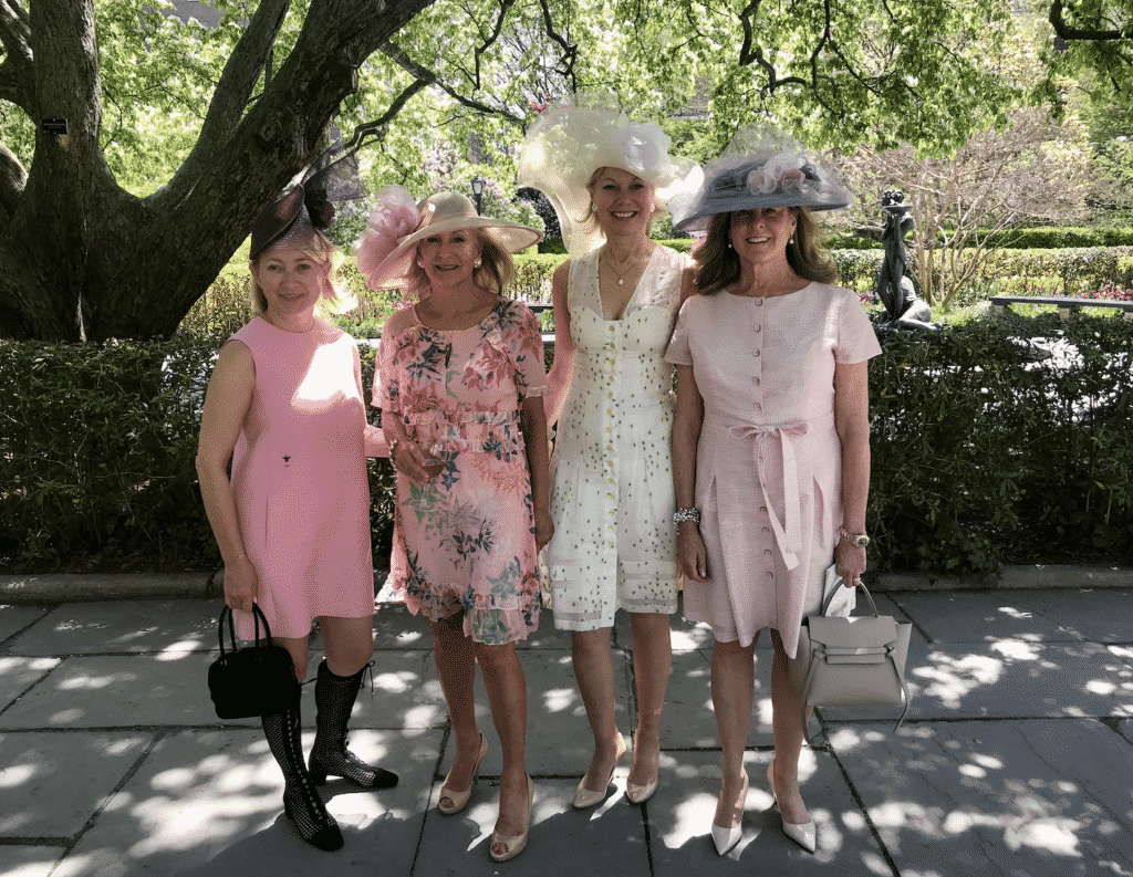 karen klopp, hilary dick, Hat Lunch New York Social Diary. Central park conservancy luncheon, Suzanne hats