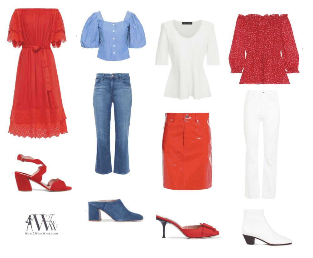 What to wear Memorial Day.  Karen Klopp fashion advice on wearing Red, White and Blue.  