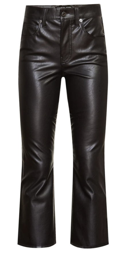 What to wear where, Karen Klopp top choices  for a fall trends on Veronica Beard. Vegan Leather pant